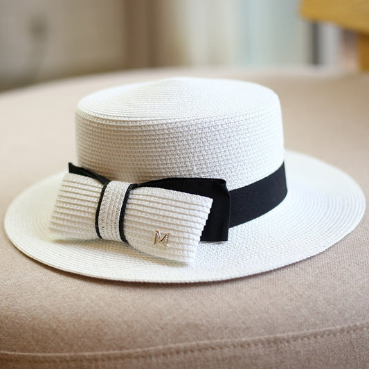 Women Bow Boater Beach Sun Hat - The Hat Oasis