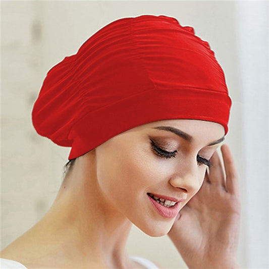 Women Long Hair Nylon Turban Swimming Cap - The Hat Oasis
